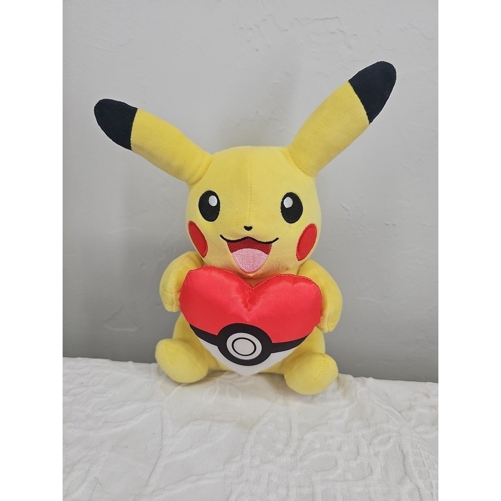 Pokemon‎ Pikachu With Heart Valentines Plush Wicked Cool Toys Rare Great Gift!
